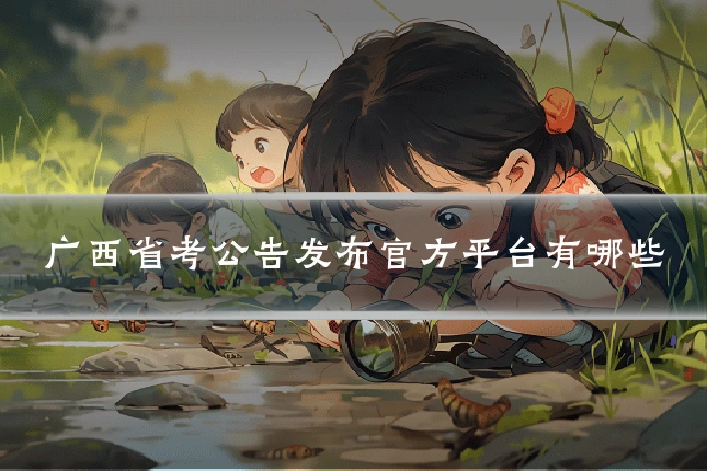 广西省考公告发布官方平台有哪些