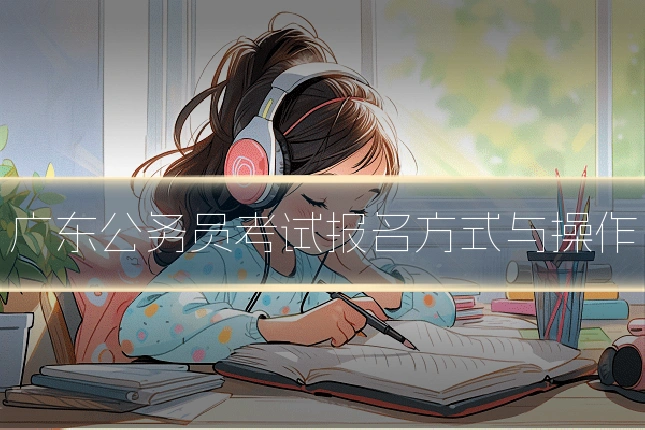广东公务员考试报名方式与操作