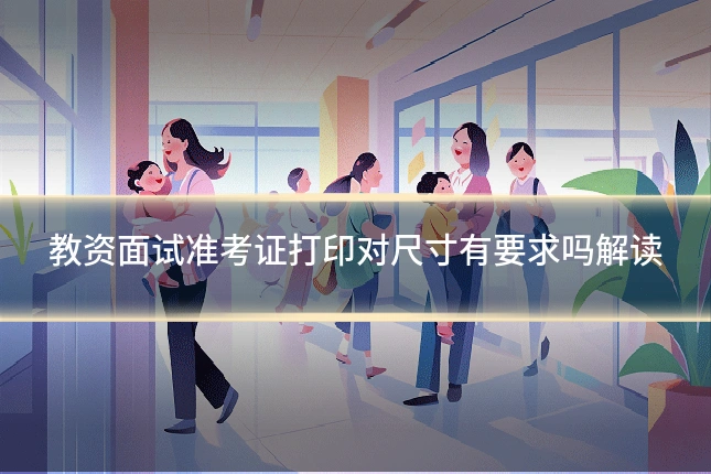 教资面试准考证打印对尺寸有要求吗解读