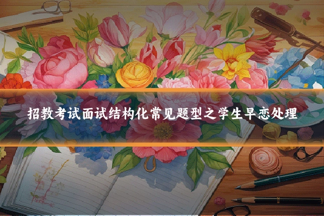 招教考试面试结构化常见题型之学生早恋处理