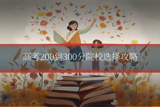 高考200到300分院校选择攻略