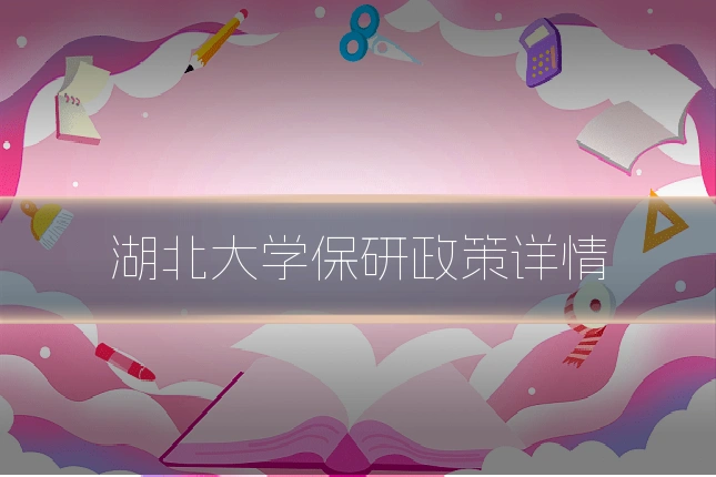 湖北大学保研政策详情