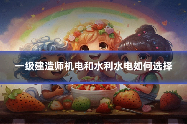一级建造师机电和水利水电如何选择