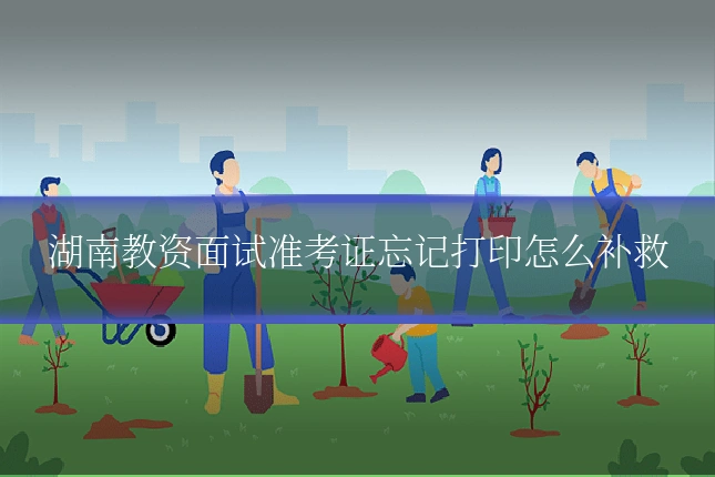 湖南教资面试准考证忘记打印怎么补救