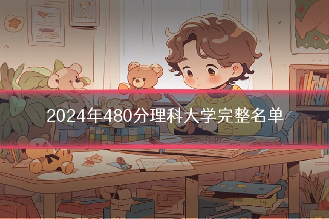 2024年480分理科大学完整名单