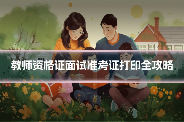 教师资格证面试准考证打印全攻略