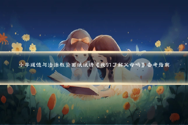小学道德与法治教资面试试讲《我们了解父母吗》备考指南