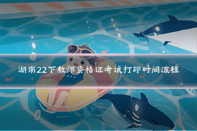 湖南22下教师资格证考试打印时间流程