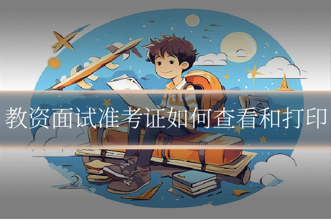 教资面试准考证如何查看和打印