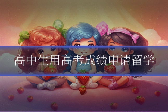 高中生用高考成绩申请留学