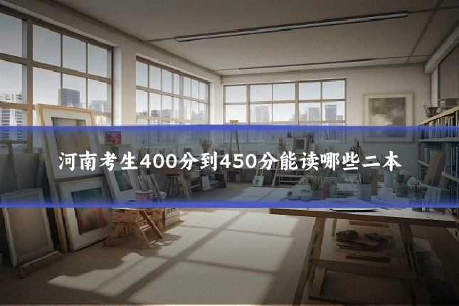 河南考生400分到450分能读哪些二本