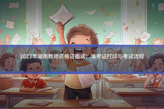 2023年湖南教师资格证面试：准考证打印与考试流程