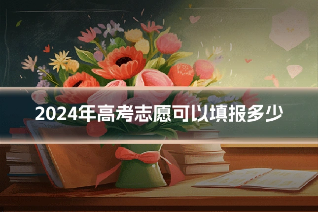 2024年高考志愿可以填报多少