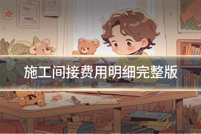 施工间接费用明细完整版