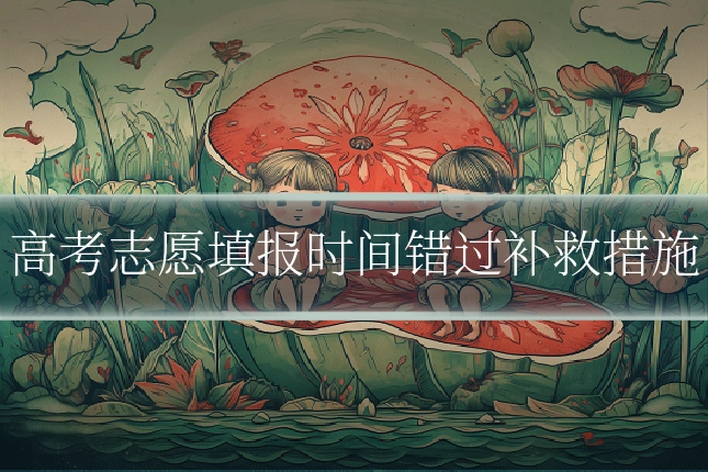 高考志愿填报时间错过补救措施