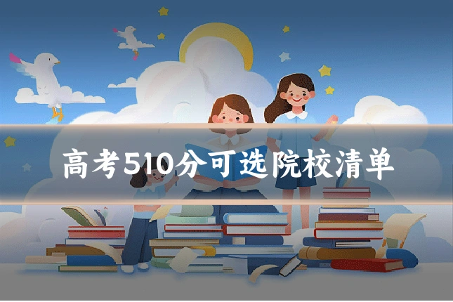 高考510分可选院校清单