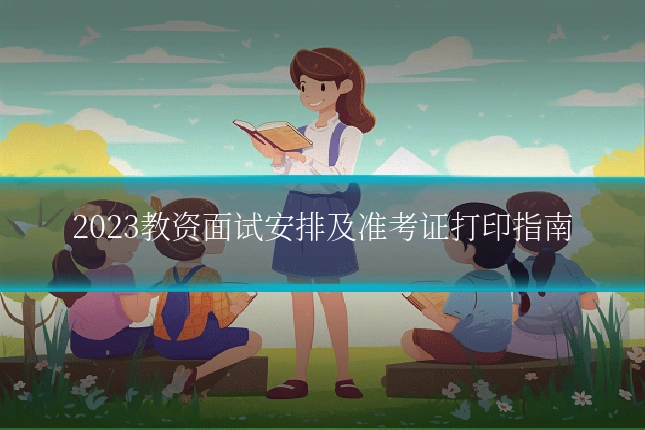 2023教资面试安排及准考证打印指南
