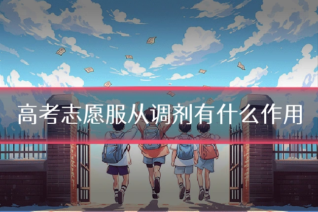 高考志愿服从调剂有什么作用