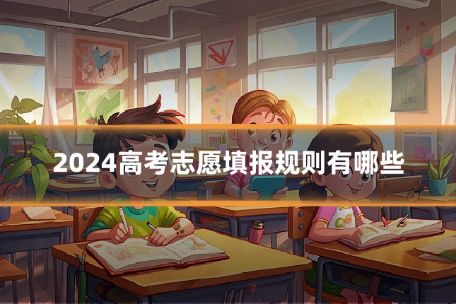 2024高考志愿填报规则有哪些
