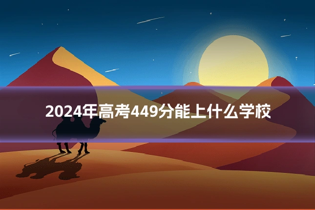 2024年高考449分能上什么学校