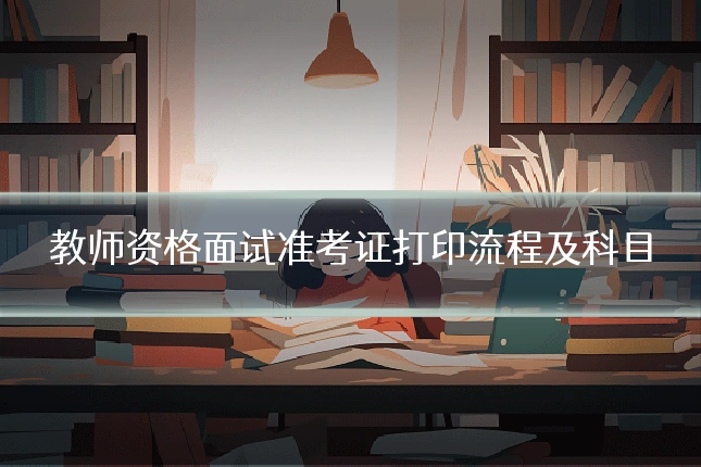 教师资格面试准考证打印流程及科目