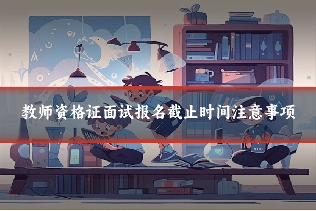 教师资格证面试报名截止时间注意事项