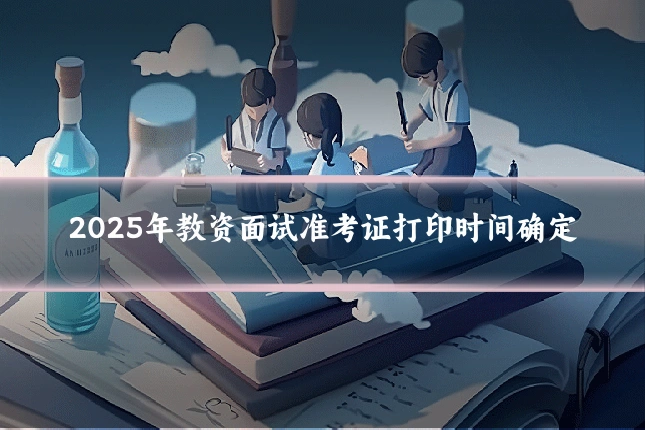 2025年教资面试准考证打印时间确定
