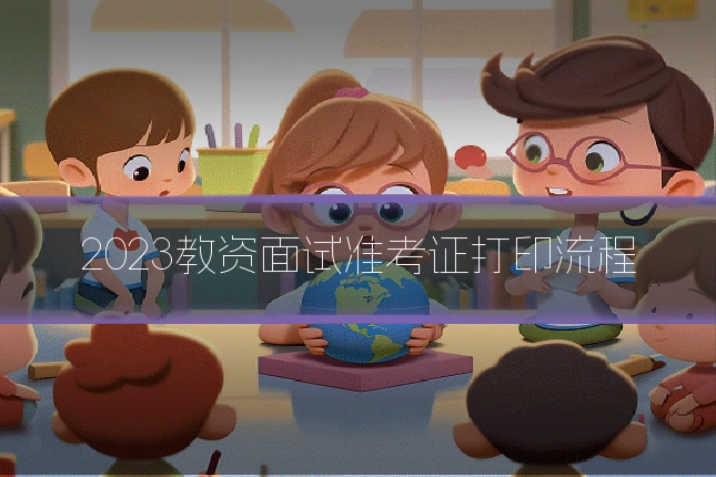 2023教资面试准考证打印流程