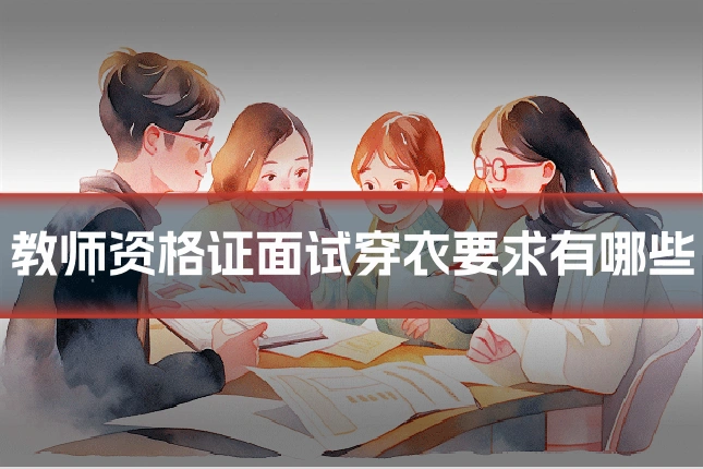 教师资格证面试穿衣要求有哪些
