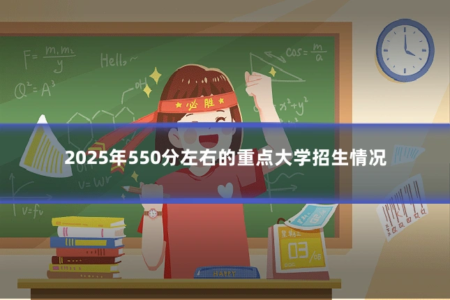 2025年550分左右的重点大学招生情况