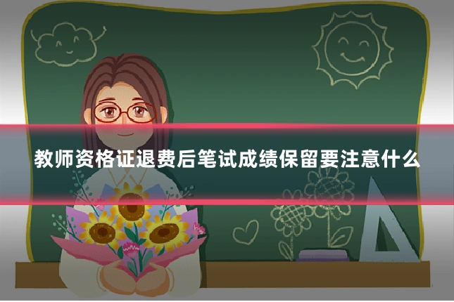 教师资格证退费后笔试成绩保留要注意什么