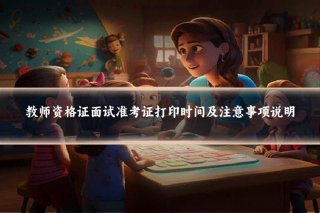 教师资格证面试准考证打印时间及注意事项说明