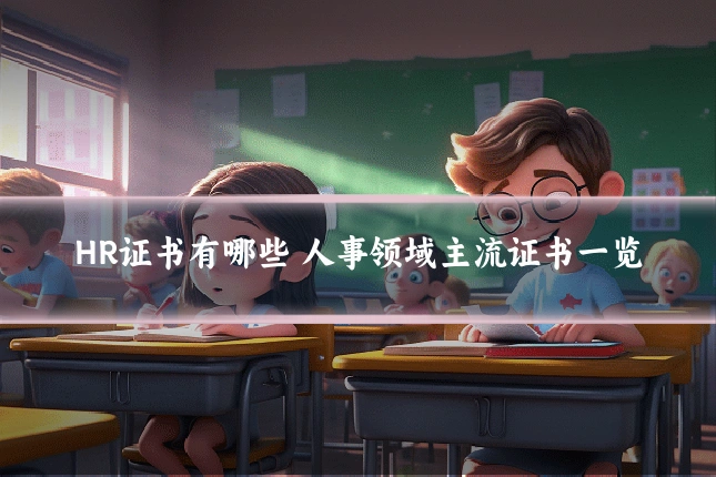 HR证书有哪些 人事领域主流证书一览