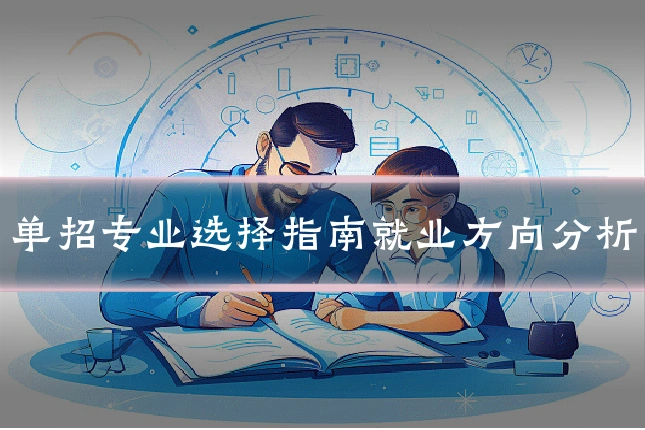 单招专业选择指南就业方向分析