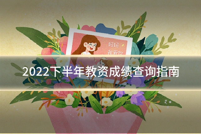2022下半年教资成绩查询指南