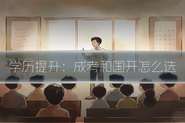 学历提升：成考和国开怎么选