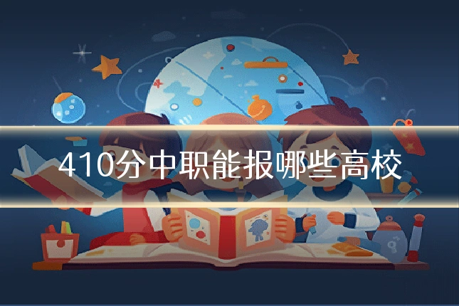 410分中职能报哪些高校