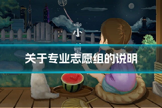 关于专业志愿组的说明