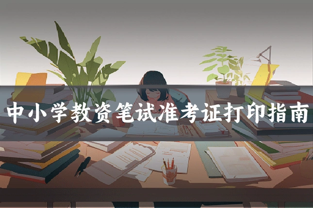 中小学教资笔试准考证打印指南