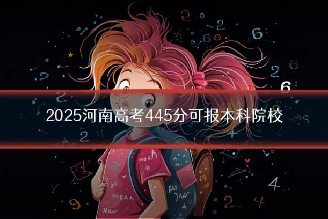 2025河南高考445分可报本科院校