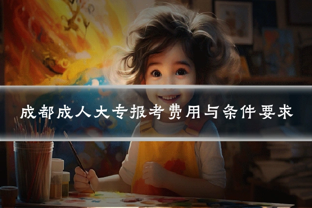 成都成人大专报考费用与条件要求