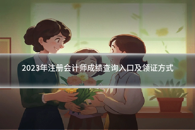2023年注册会计师成绩查询入口及领证方式