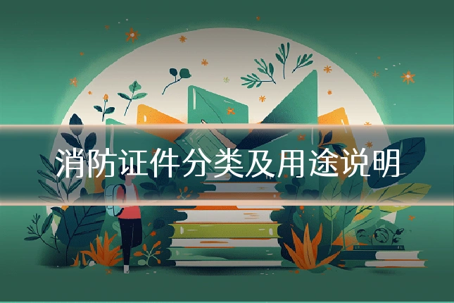 消防证件分类及用途说明