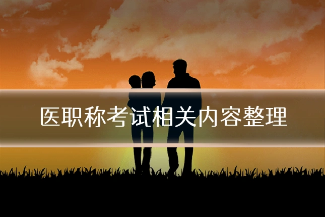 医职称考试相关内容整理