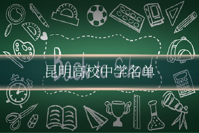 昆明高校中学名单
