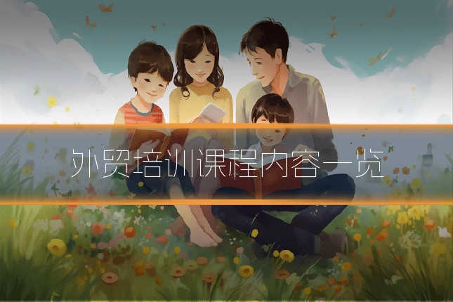 外贸培训课程内容一览