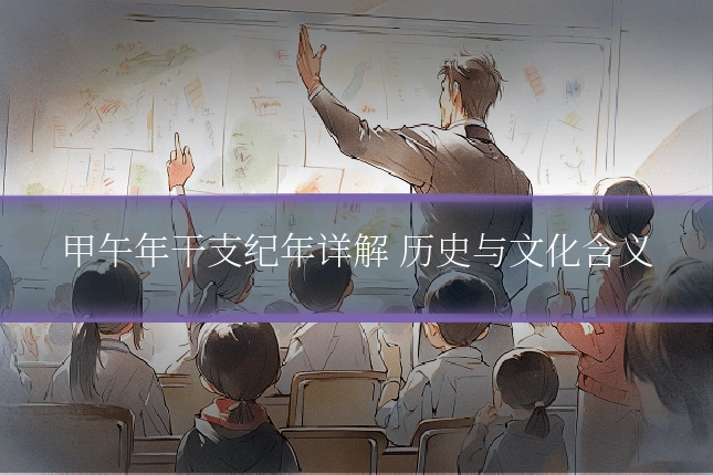 甲午年干支纪年详解 历史与文化含义