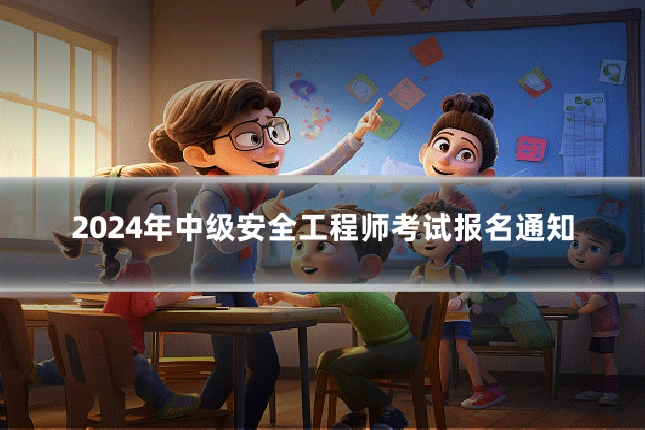 2024年中级安全工程师考试报名通知