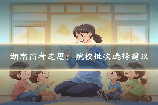 湖南高考志愿：院校批次选择建议