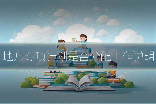 地方专项计划是否分配工作说明